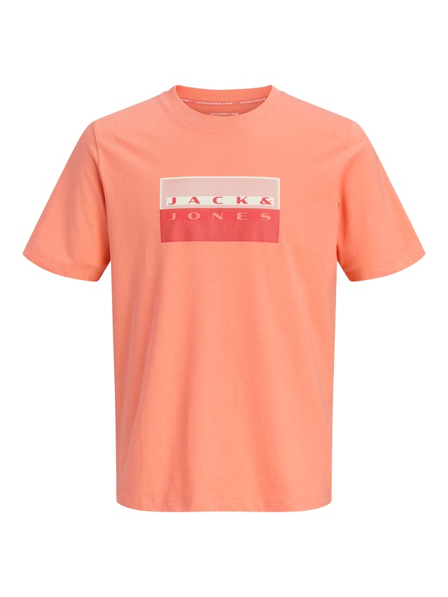 Jack & Jones Kurzarmshirt »JCOFUSION DOTS PRINT TEE SS CREW SN« Baumwolle, regular fit