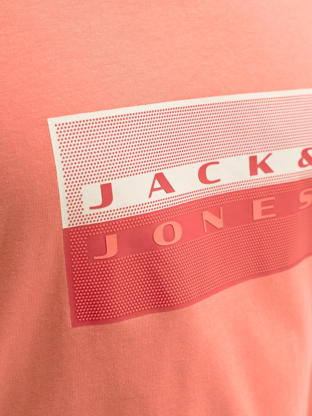 Jack & Jones Kurzarmshirt »JCOFUSION DOTS PRINT TEE SS CREW SN« Baumwolle, regular fit