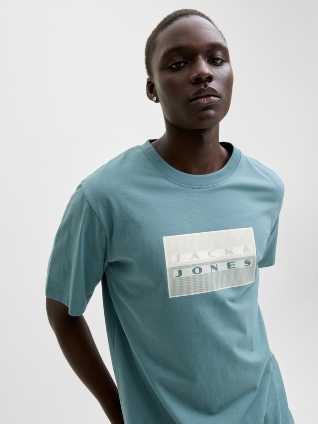 Jack & Jones Kurzarmshirt »JCOFUSION DOTS PRINT TEE SS CREW SN« Baumwolle, regular fit