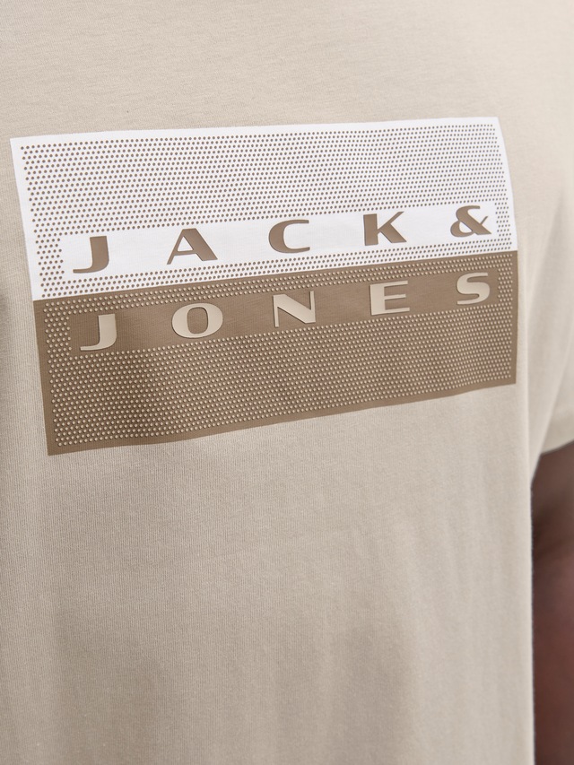 Jack & Jones Kurzarmshirt »JCOFUSION DOTS PRINT TEE SS CREW SN« Baumwolle, regular fit