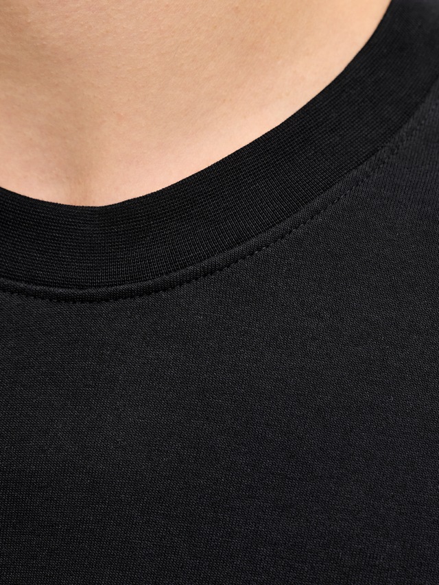 Jack & Jones Kurzarmshirt »JCOFUSION CHEST BRAND TEE SS CREW SN« Materialmix, regular fit