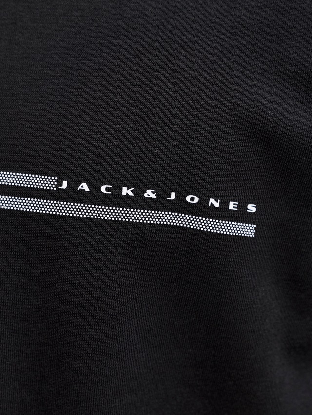Jack & Jones Kurzarmshirt »JCOFUSION CHEST BRAND TEE SS CREW SN« Materialmix, regular fit