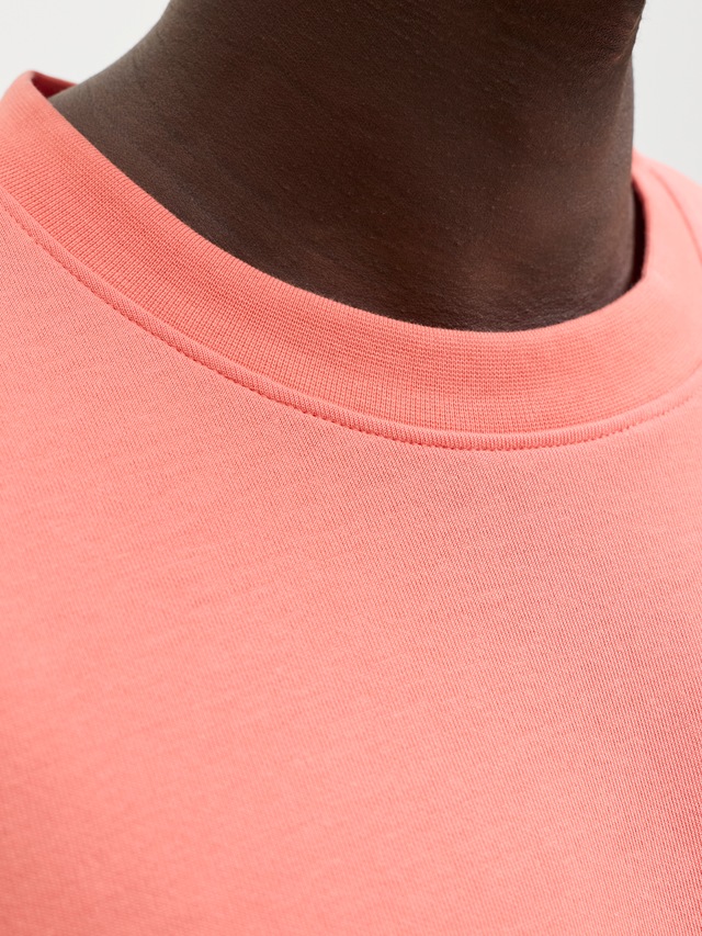 Jack & Jones Kurzarmshirt »JCOFUSION CHEST BRAND TEE SS CREW SN« Materialmix, regular fit