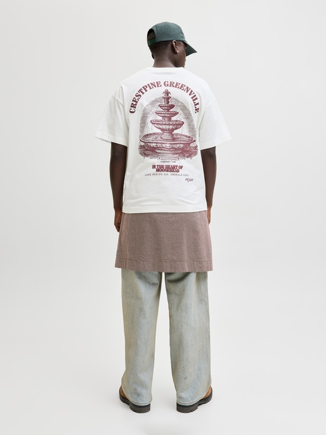Jack & Jones Kurzarmshirt »JORMAINE BACK TEE SS CREW NECK SN« Baumwolle, relaxed fit
