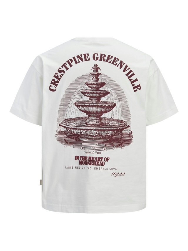 Jack & Jones Kurzarmshirt »JORMAINE BACK TEE SS CREW NECK SN« Baumwolle, relaxed fit