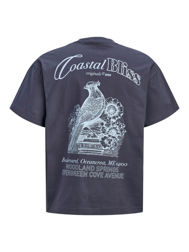 Jack & Jones Kurzarmshirt »JORMAINE BACK TEE SS CREW NECK SN« Baumwolle, relaxed fit
