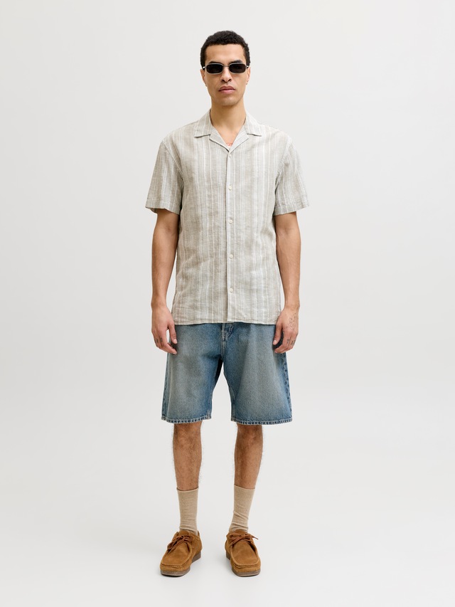Jack & Jones Kurzarmhemd »JPRBLUSUMMER LIN. BLEN DOBBY SS SHIRT SN«