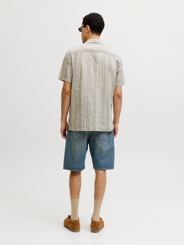 Jack & Jones Kurzarmhemd »JPRBLUSUMMER LIN. BLEN DOBBY SS SHIRT SN«