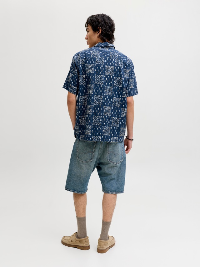 Jack & Jones Kurzarmhemd »JPRBLULYON PRINT DOBBY S/S SHIRT SN«