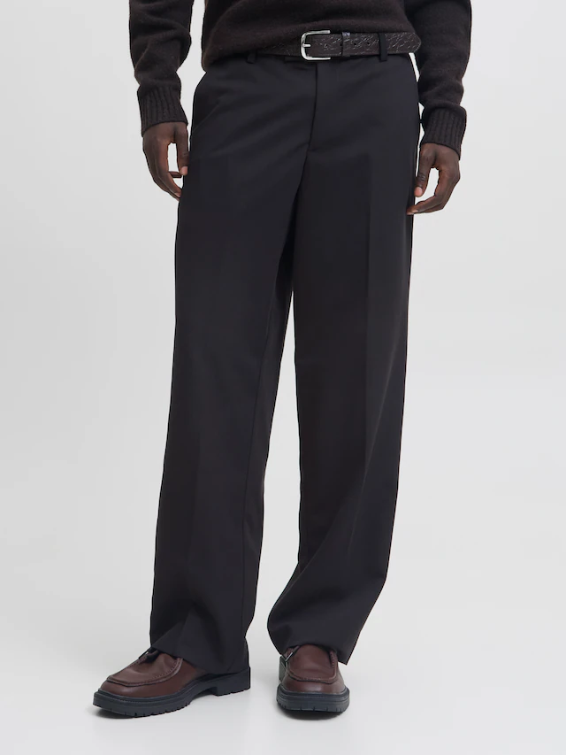 Jack & Jones Anzughose »JPSTBILL TOBY CHINO NOOS« Materialmix, weit geschnitten, niedrige Taille