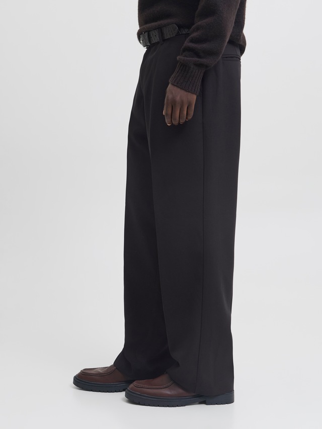 Jack & Jones Anzughose »JPSTBILL TOBY CHINO NOOS« Materialmix, weit geschnitten, niedrige Taille