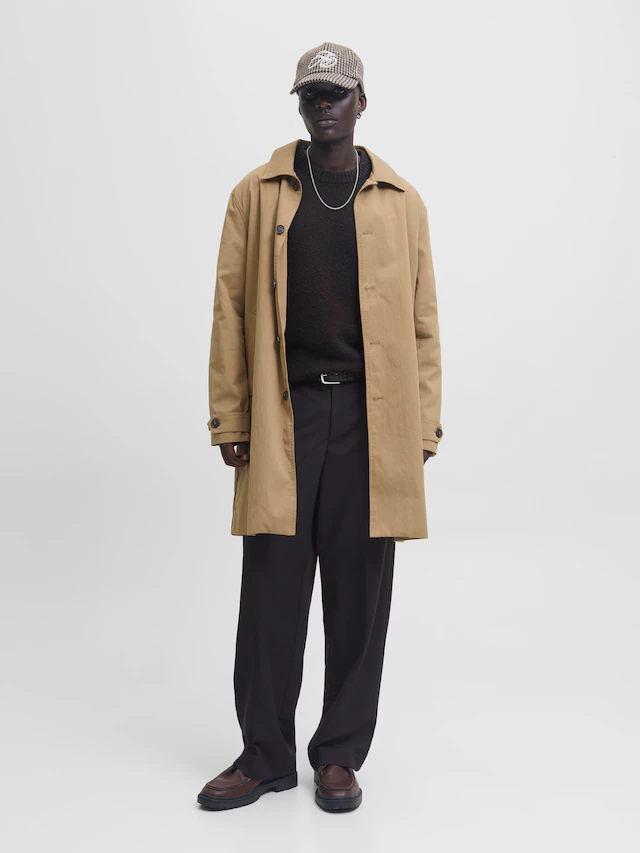 Jack & Jones Anzughose »JPSTBILL TOBY CHINO NOOS« Materialmix, weit geschnitten, niedrige Taille