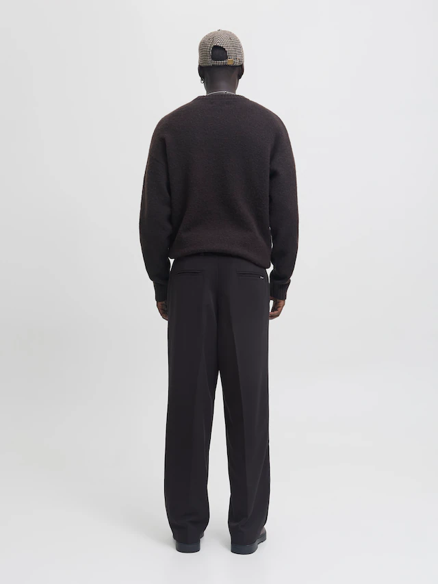 Jack & Jones Anzughose »JPSTBILL TOBY CHINO NOOS« Materialmix, weit geschnitten, niedrige Taille