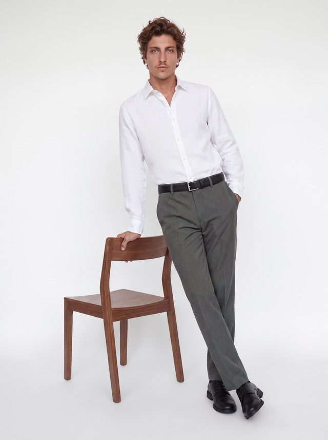 Jack & Jones Anzughose »JPSTBILL TOBY CHINO NOOS« Materialmix, weit geschnitten, niedrige Taille