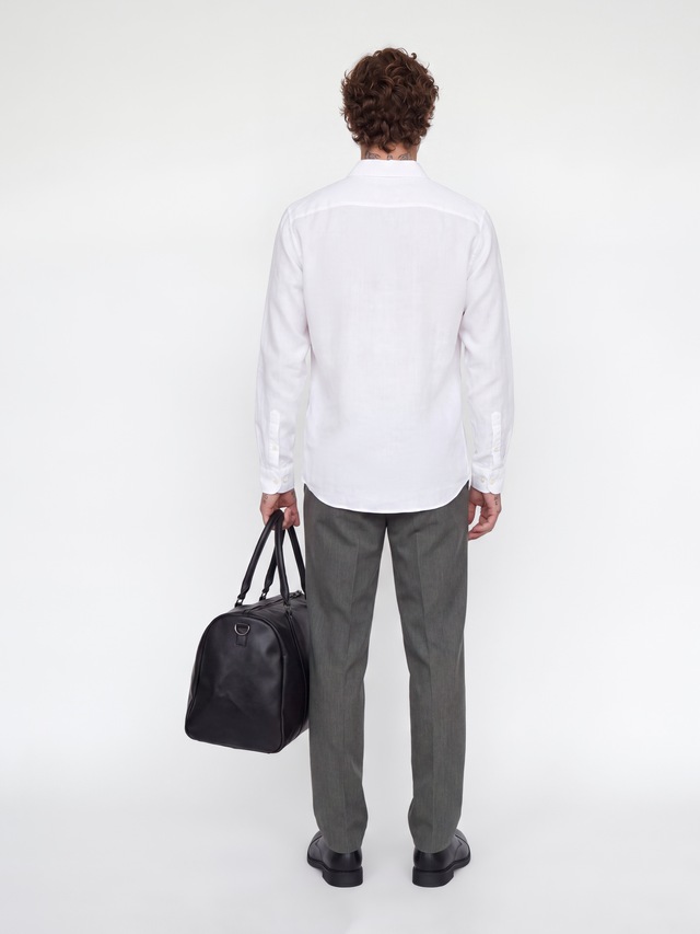 Jack & Jones Anzughose »JPSTBILL TOBY CHINO NOOS« Materialmix, weit geschnitten, niedrige Taille