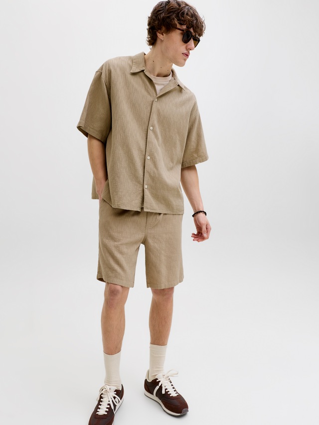 Jack & Jones Shorts »JPSTJAIDEN WAVY JOGGER SHORTS REG SN« Baumwolle, locker geschnitten