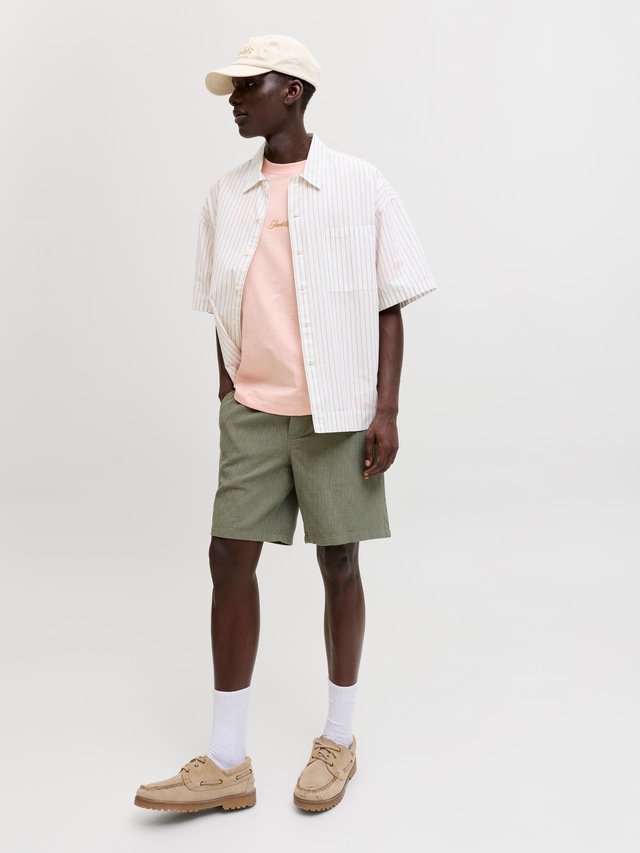 Jack & Jones Shorts »JPSTJAIDEN WAVY JOGGER SHORTS REG SN« Baumwolle, locker geschnitten