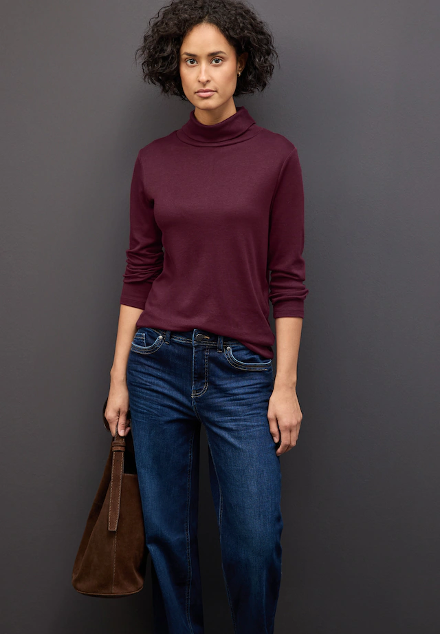 STREET ONE Rollkragenshirt im soften Baumwoll-Mix