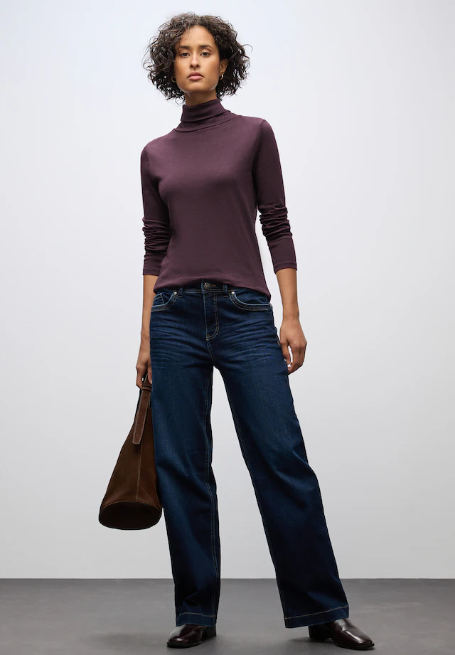 STREET ONE Rollkragenshirt im soften Baumwoll-Mix