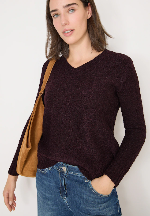 Cecil Strickpullover Bouclé V-Neck