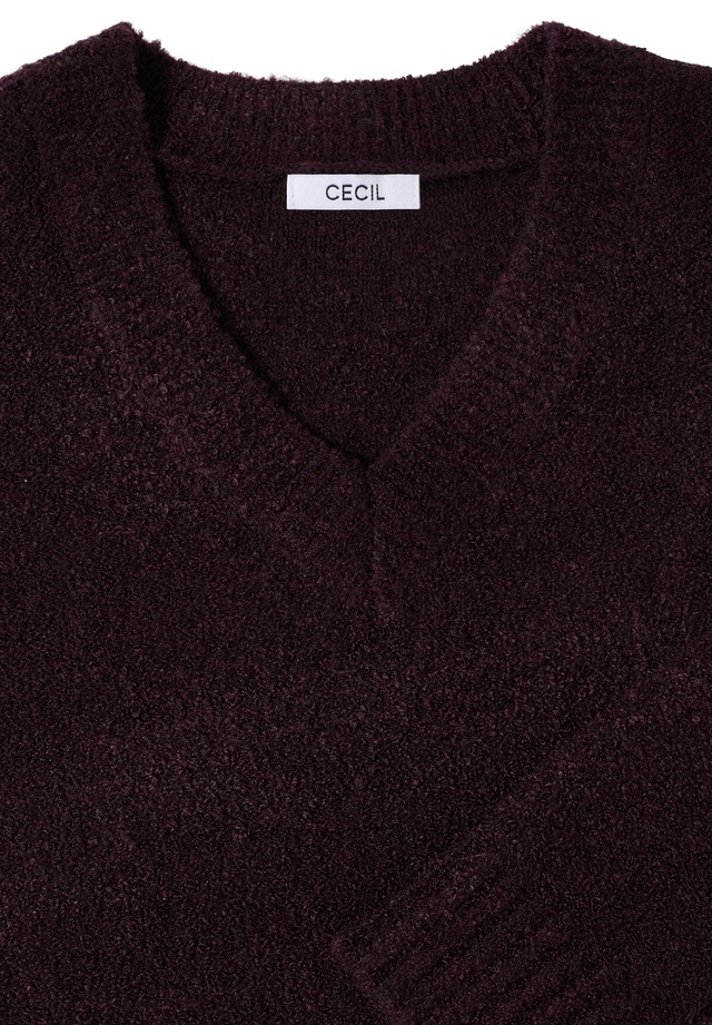 Cecil Strickpullover Bouclé V-Neck