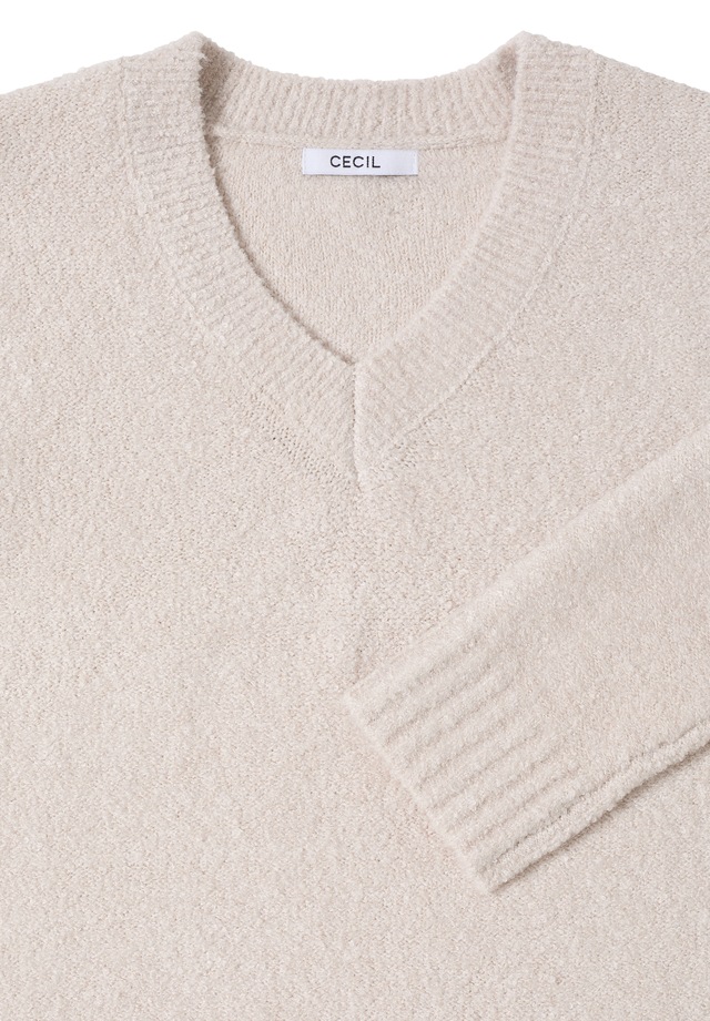 Cecil Strickpullover Bouclé V-Neck
