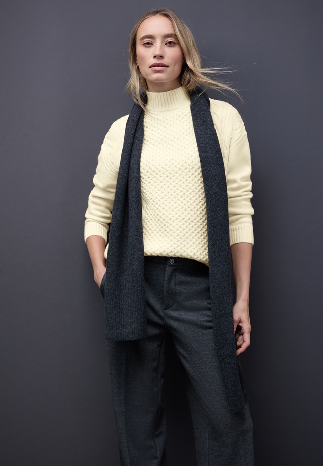 STREET ONE Stehkragenpullover mit Strickmuster