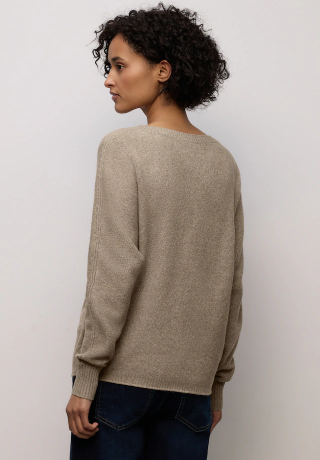 STREET ONE Strickpullover mit Materialmix