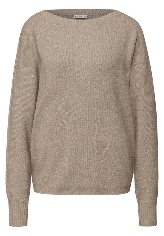 STREET ONE Strickpullover mit Materialmix