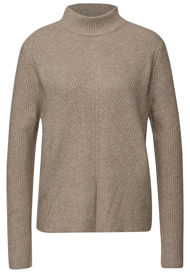 STREET ONE Stehkragenpullover im soften Baumwoll-Mix