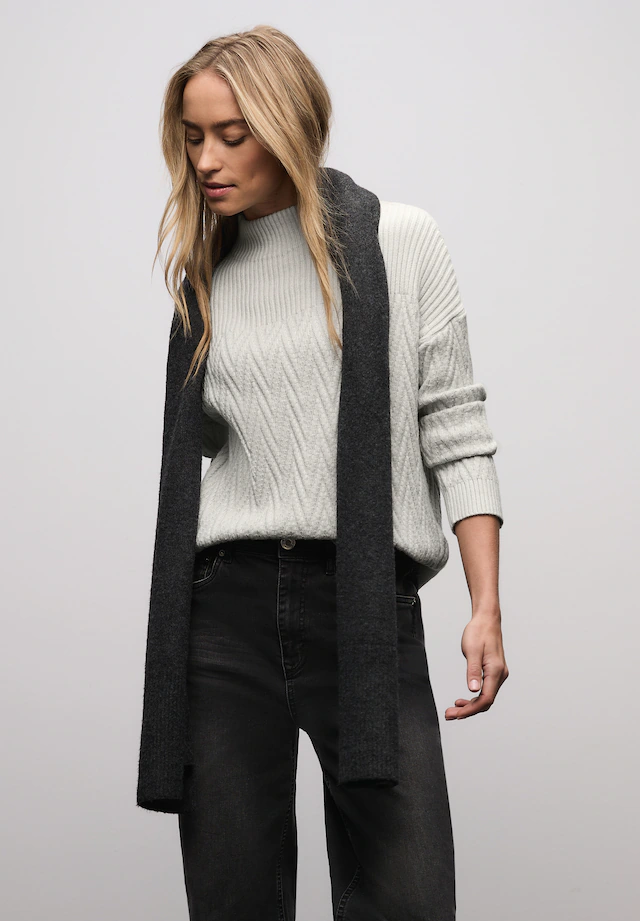 STREET ONE Rollkragenpullover mit Rippbündchen