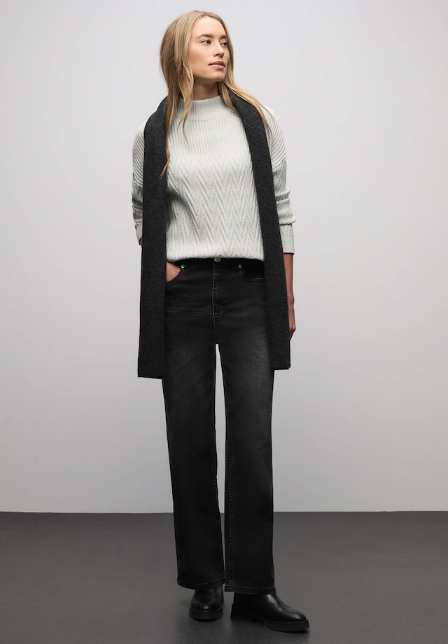 STREET ONE Rollkragenpullover mit Rippbündchen