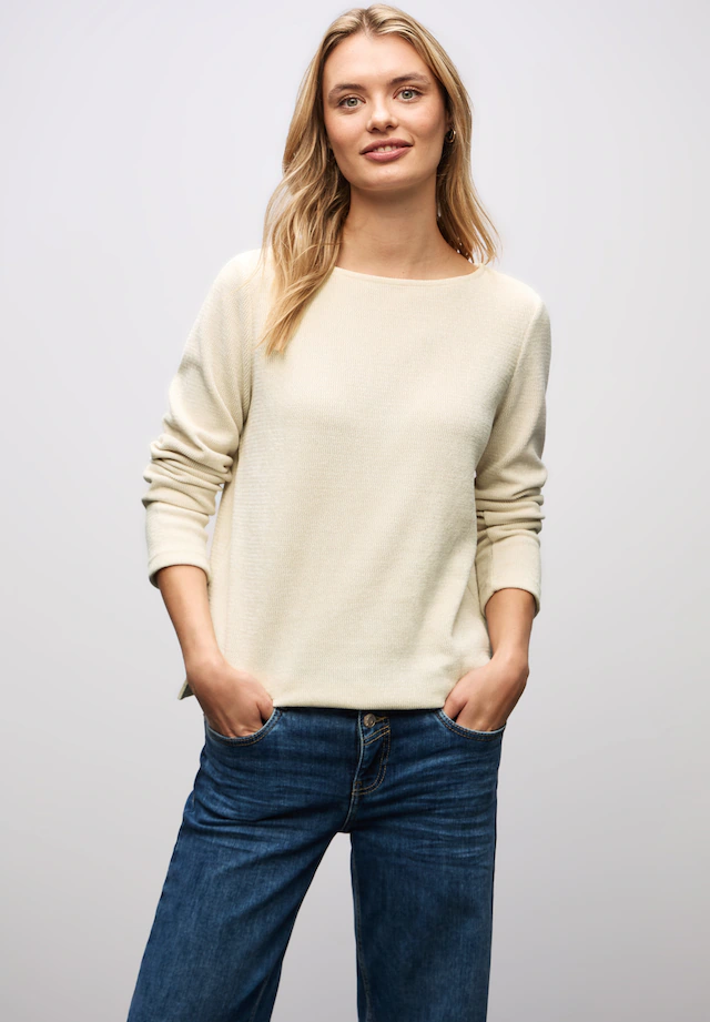 STREET ONE Langarmshirt mit U-Boot-Ausschnitt