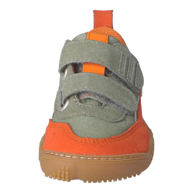 qnuffs Barfußschuh »Erle« Klettschuh, Halbschuh, Sneaker mit Kontrastbesätzen