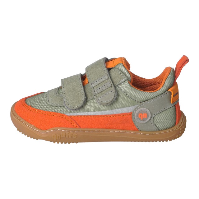 qnuffs Barfußschuh »Erle« Klettschuh, Halbschuh, Sneaker mit Kontrastbesätzen