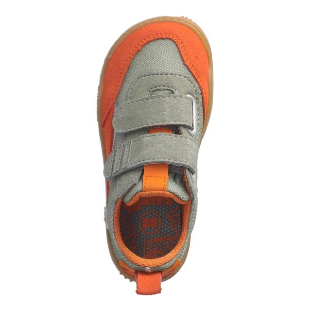 qnuffs Barfußschuh »Erle« Klettschuh, Halbschuh, Sneaker mit Kontrastbesätzen