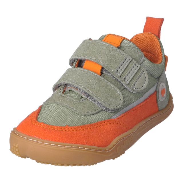 qnuffs Barfußschuh »Erle« Klettschuh, Halbschuh, Sneaker mit Kontrastbesätzen