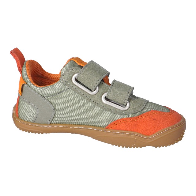 qnuffs Barfußschuh »Erle« Klettschuh, Halbschuh, Sneaker mit Kontrastbesätzen
