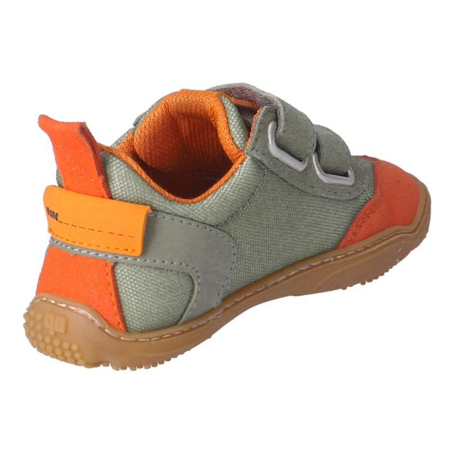 qnuffs Barfußschuh »Erle« Klettschuh, Halbschuh, Sneaker mit Kontrastbesätzen