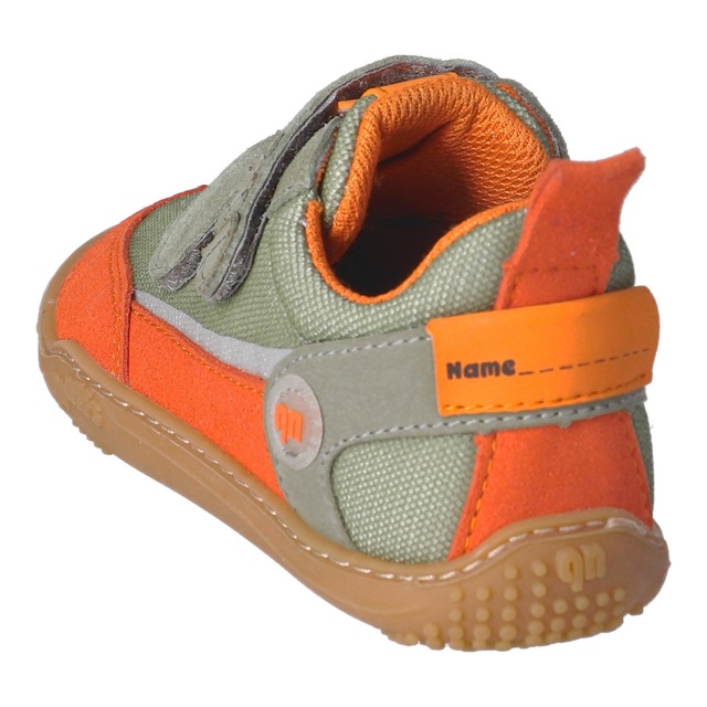 qnuffs Barfußschuh »Erle« Klettschuh, Halbschuh, Sneaker mit Kontrastbesätzen