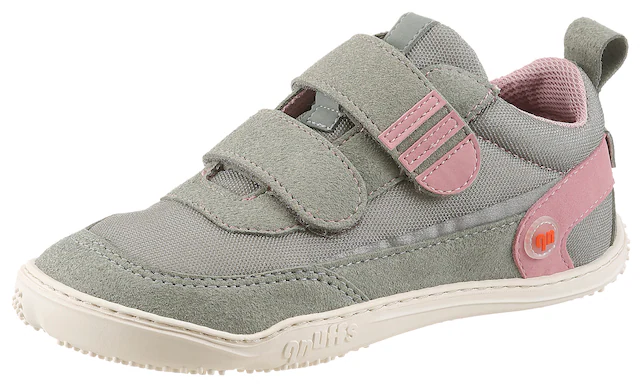 qnuffs Barfußschuh »Erle« Klettschuh, Halbschuh, Sneaker mit Kontrastbesätzen