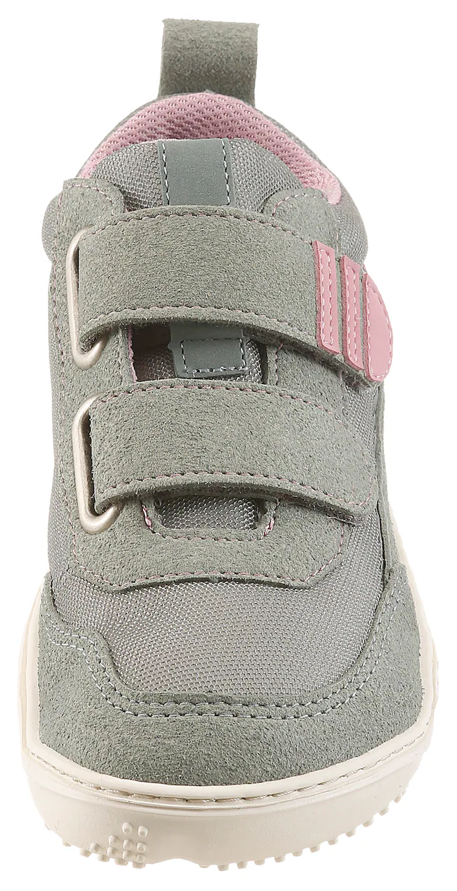 qnuffs Barfußschuh »Erle« Klettschuh, Halbschuh, Sneaker mit Kontrastbesätzen