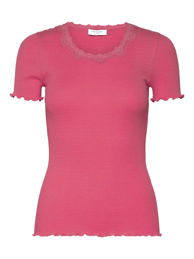rosemunde Spitzenshirt »Beatha lace t-shirt mit Seide mit Seide« wunderschönes Halbarmshirt mit edler Spitze am Rundhalsausschnitt