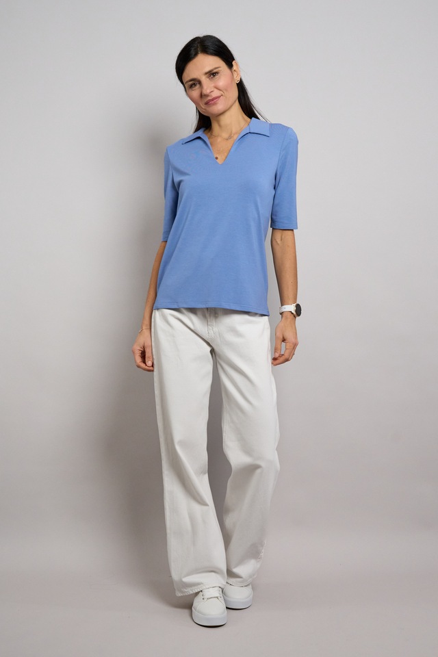 Seidel Moden Poloshirt Mit V-Ausschnitt - MADE IN GERMANY