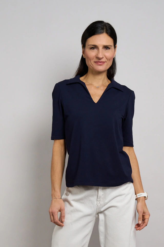 Seidel Moden Poloshirt Mit V-Ausschnitt - MADE IN GERMANY