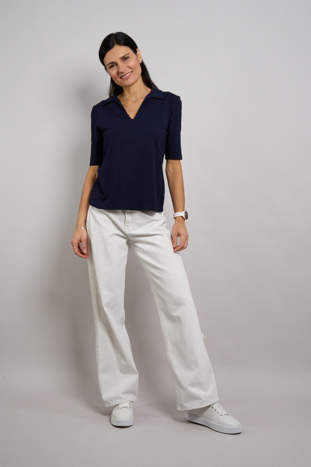 Seidel Moden Poloshirt Mit V-Ausschnitt - MADE IN GERMANY