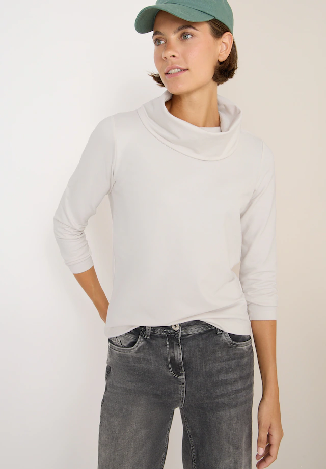 Cecil Langarmshirt aus softem Materialmix