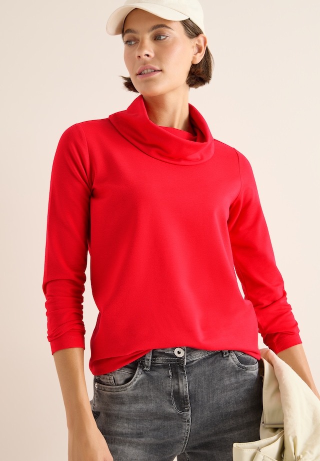 Cecil Langarmshirt aus softem Materialmix