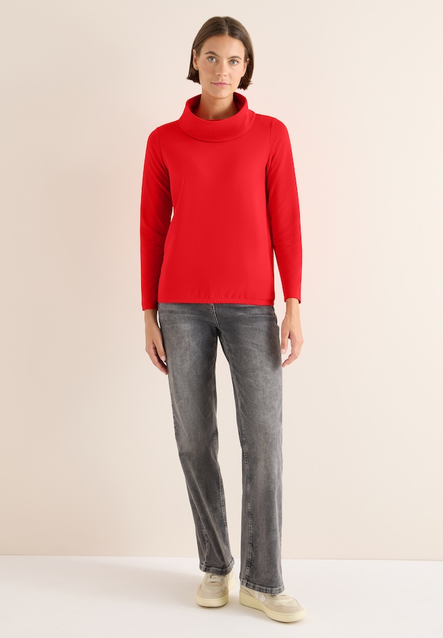 Cecil Langarmshirt aus softem Materialmix
