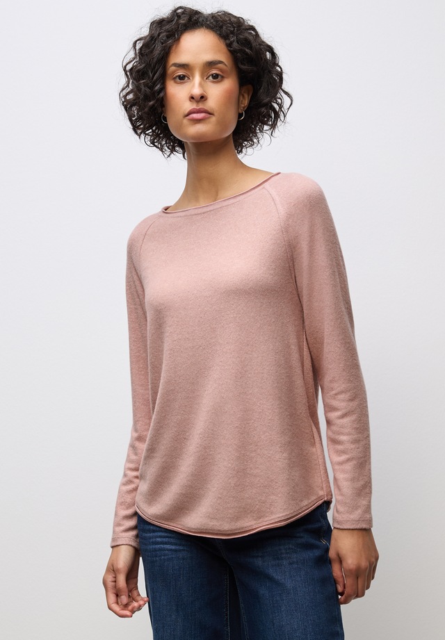 STREET ONE Langarmshirt aus softem Materialmix